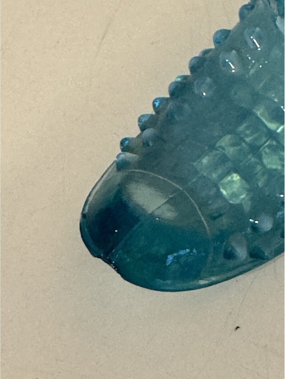 Fenton Blue Glass Hobnail High Heel Shoe Figurines Pair Decorative Glossy Finish - Picture 6 of 6